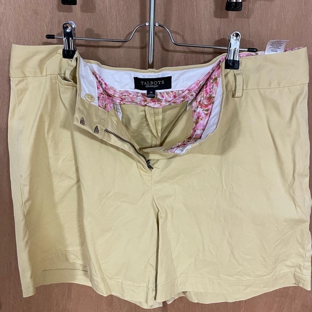 TALBOTS-yellow dress shorts